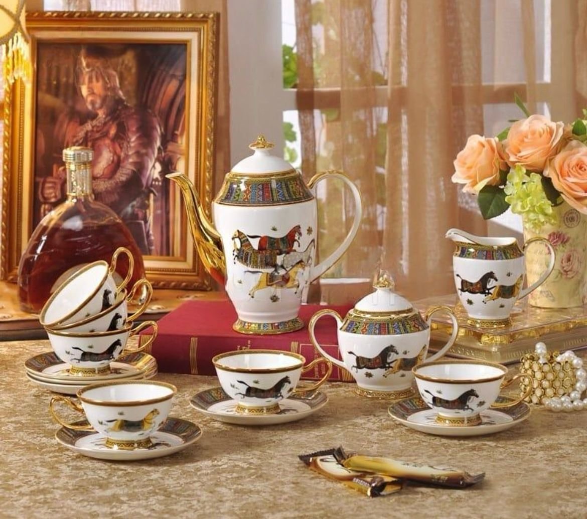 Hermes Tea set for six people, Horse set - Hermes Kitchen and Dining | Buy Online in UAE